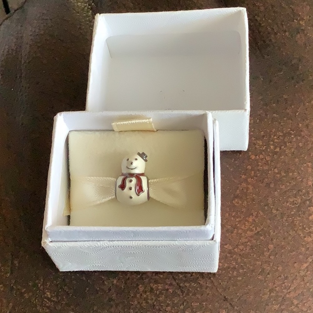 Authentic PANDORA Christmas Enamel Happy Snowman